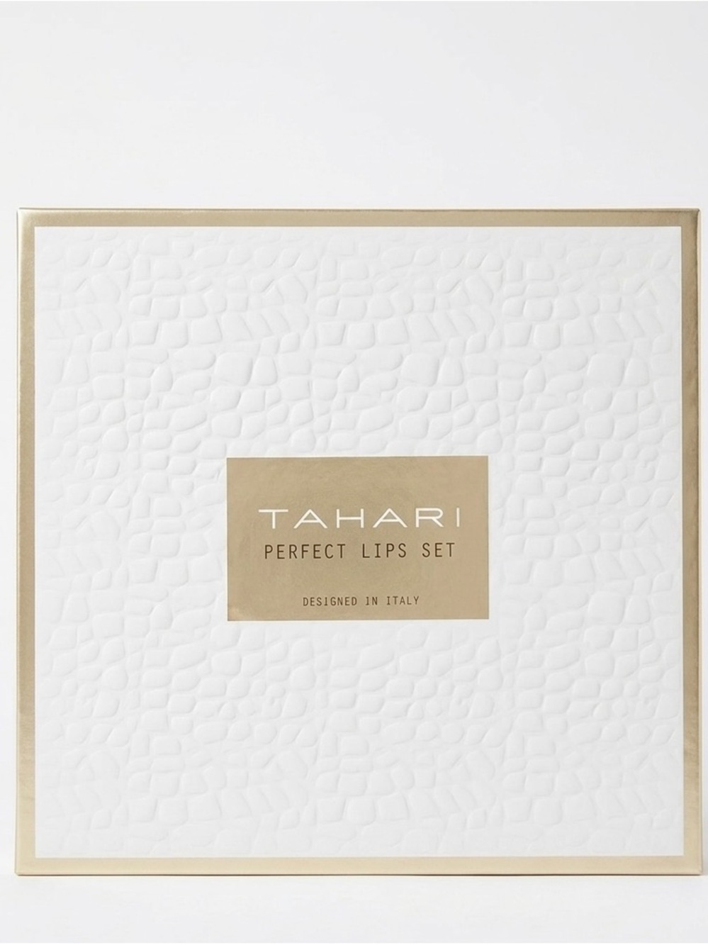 Tahari Lip Set Gift Box in White and Gold